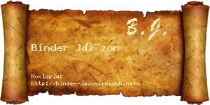 Binder Jázon névjegykártya
